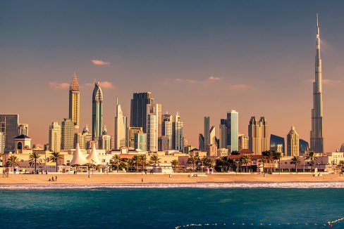 Skyline Downtown in Dubai, United Arab Emirates